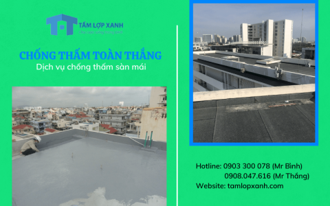Thi công chống thấm sàn mái 