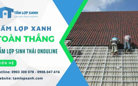 Thi công tấm lợp sinh thái Onduline