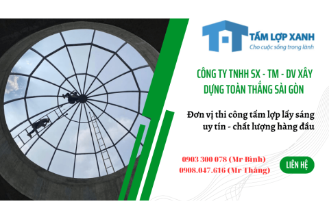 Đơn vị thi công dự án tấm lợp lấy sáng hàng đầu tại Việt Nam